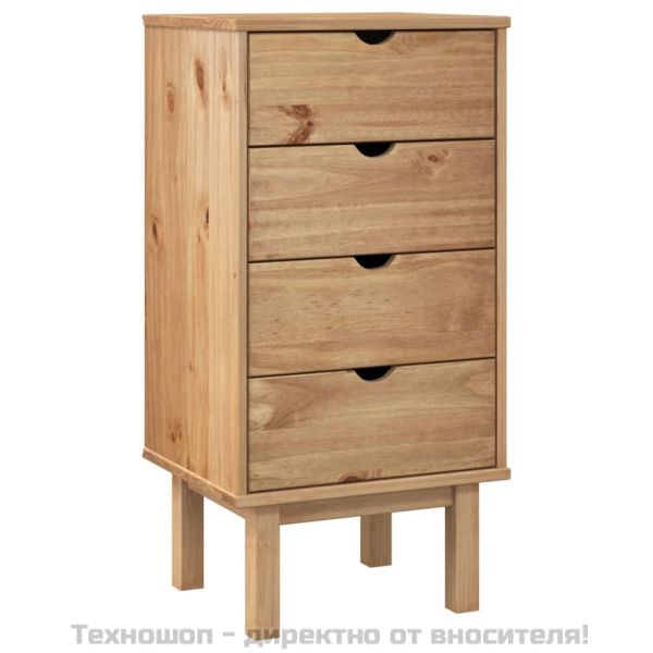 Шкаф с чекмеджета OTTA, 45x39x90 см, борово дърво масив