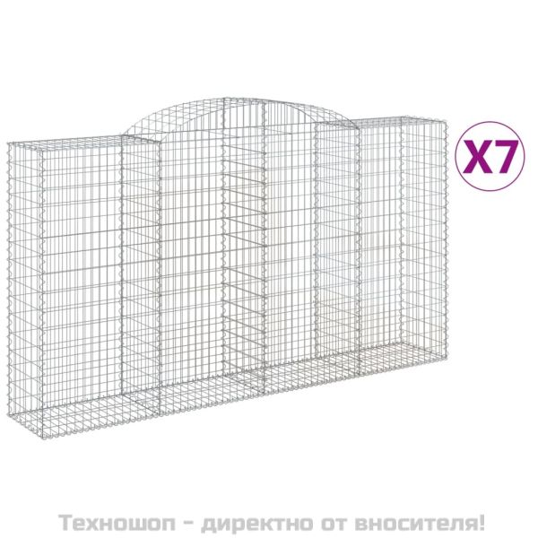 Габионни кошници арка 7 бр 300x50x160/180 см поцинковано желязо
