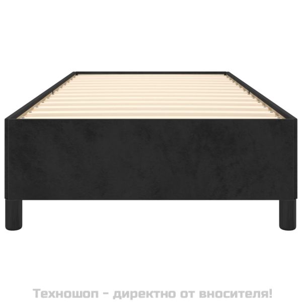 Рамка за легло без матрак, черна, 100x200 см, кадифе