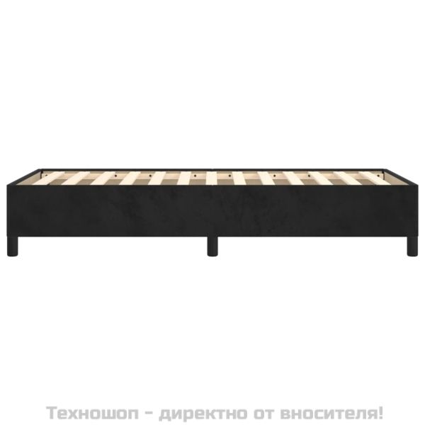 Рамка за легло без матрак, черна, 100x200 см, кадифе