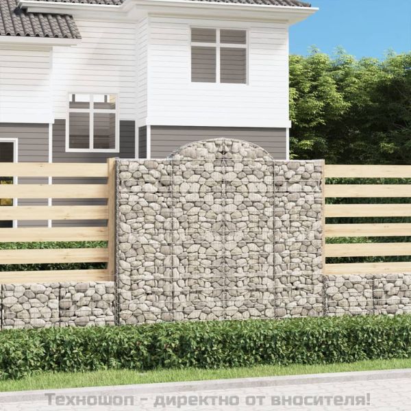 Габионни кошници арка 2 бр 200x50x180/200 см поцинковано желязо