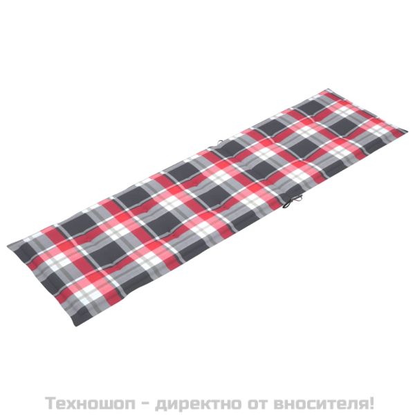 Градински шезлонг подложка за крака и възглавница акация масив