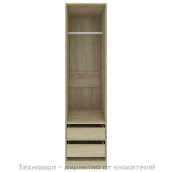 Гардероб с чекмеджета дъб сонома 50x50x200 см инженерно дърво