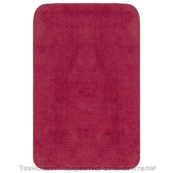 Комплект постелки за баня, 3 бр, текстил, фуксия