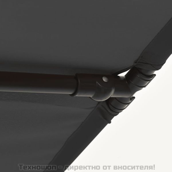 Градински чадър с алуминиев прът, 180x110 см, антрацит