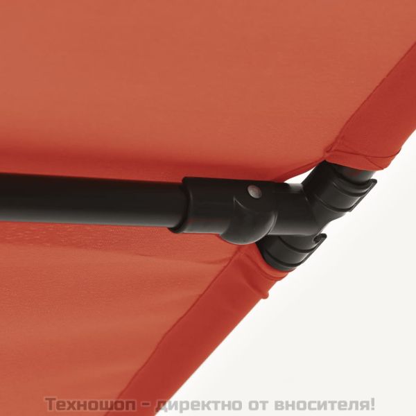 Градински чадър с алуминиев прът, 2x1,5 м, теракота