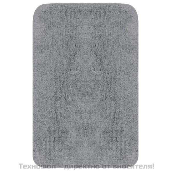 Комплект постелки за баня, 2 бр, текстил, сиви
