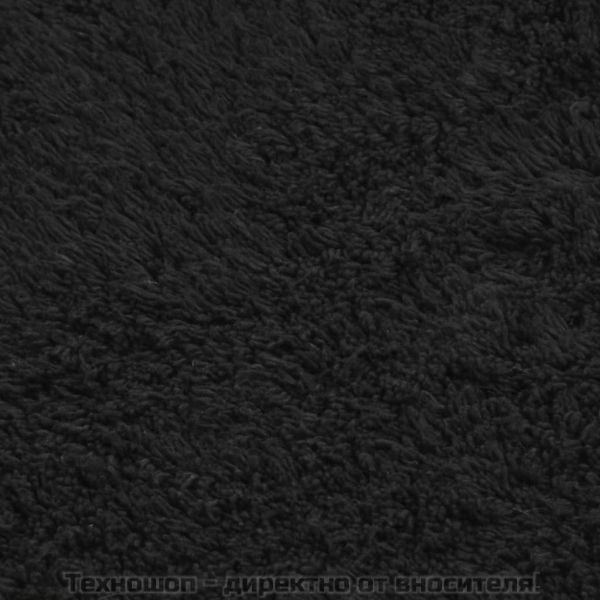 Комплект постелки за баня, 3 бр, текстил, антрацит