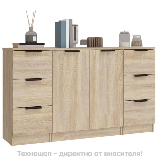 Сайдборди, 3 бр, сонома дъб,инженерно дърво