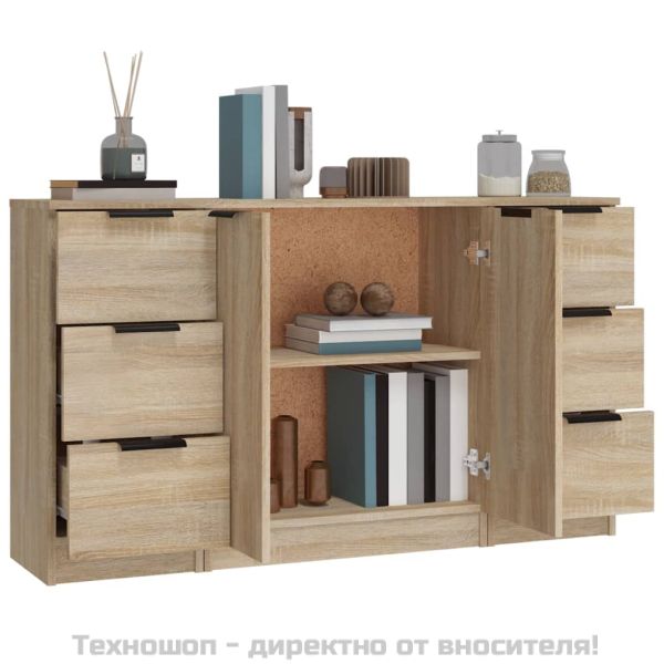 Сайдборди, 3 бр, сонома дъб,инженерно дърво