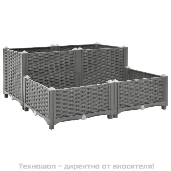 Повдигната леха, 80x80x38 см, полипропилен