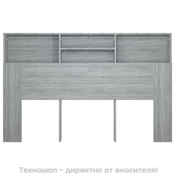 Табла за легло тип шкаф, сив сонома, 160x19x103,5 см