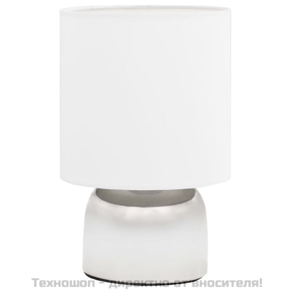 Настолни лампи, 2 бр, сензорен бутон, бели, E14