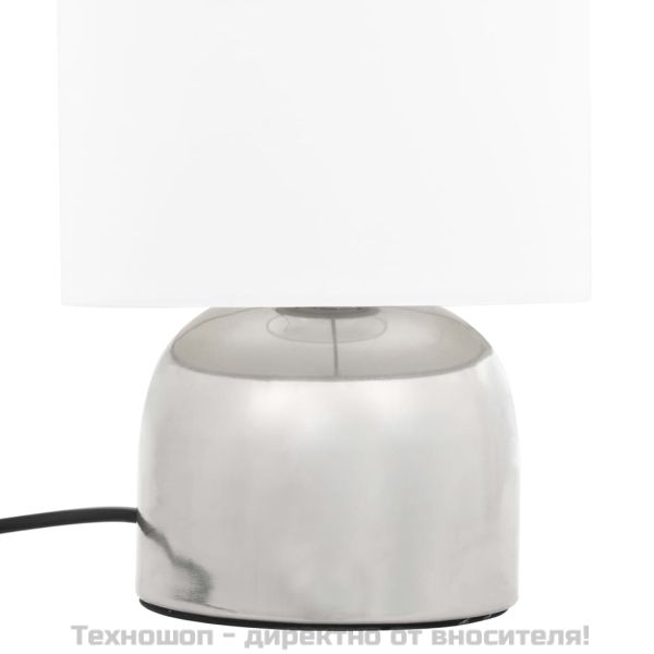 Настолни лампи, 2 бр, сензорен бутон, бели, E14