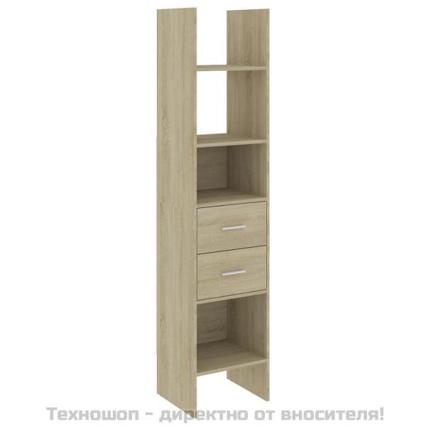 Библиотека, дъб сонома, 40x35x180 см, инженерно дърво