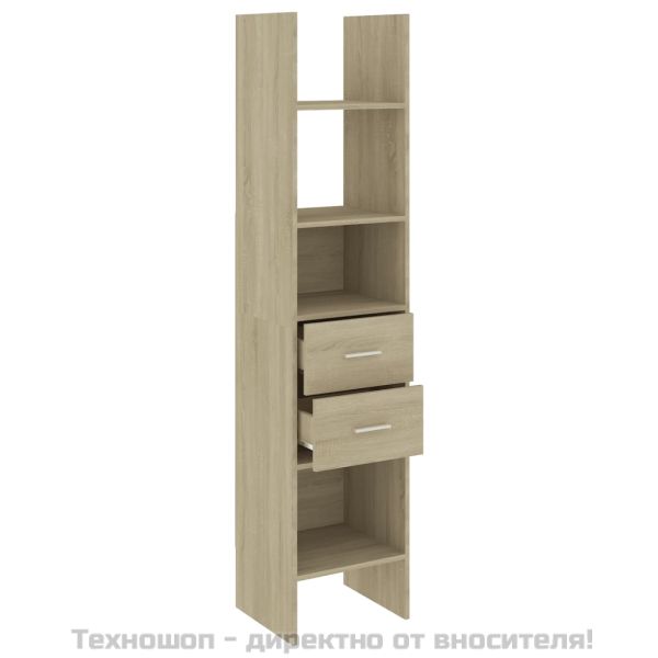 Библиотека, дъб сонома, 40x35x180 см, инженерно дърво