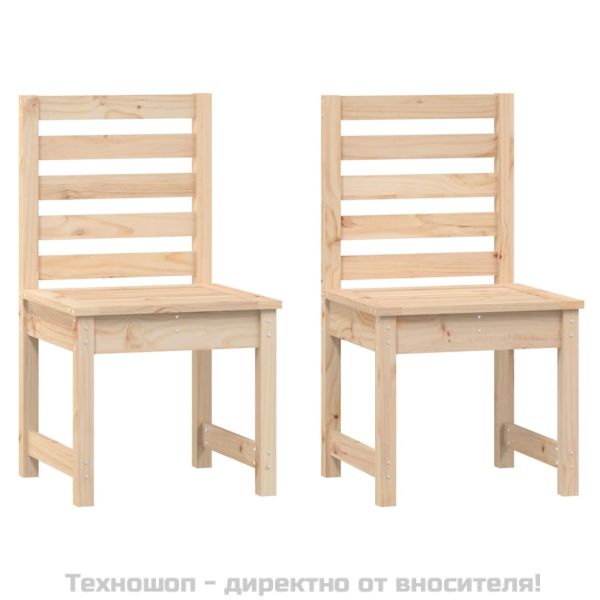 Градински бистро комплект от 3 части, бор масив