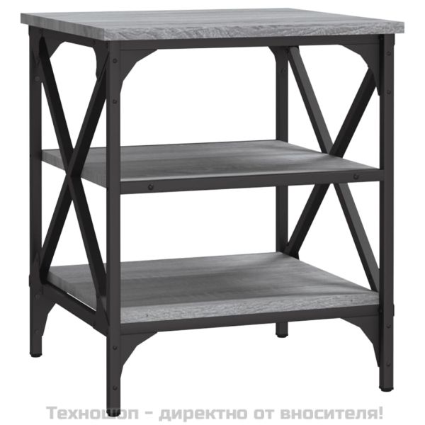 Странични маси, 2 бр, сив сонома, 40x42x50 см, инженерно дърво