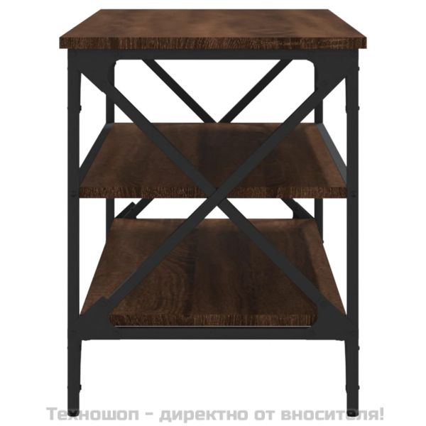 ТВ шкаф, кафяв дъб, 100x40x50 см, инженерно дърво