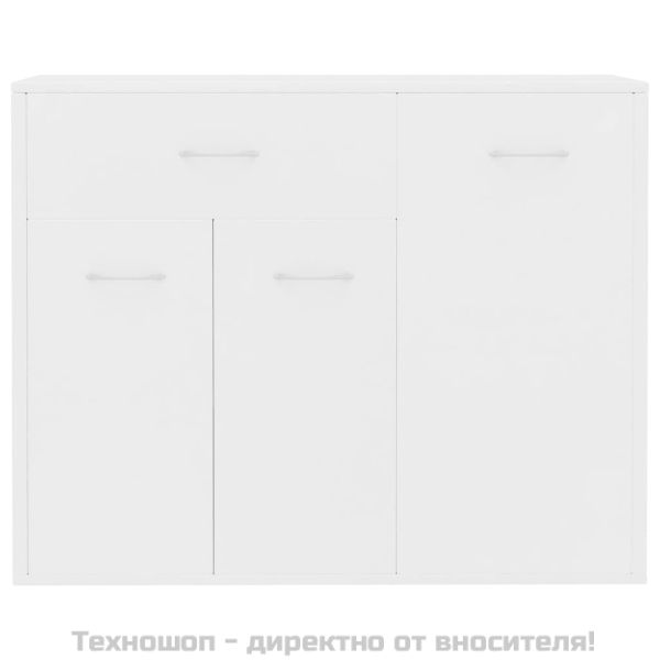 Бюфет, бял, 88x30x70 см, инженерно дърво
