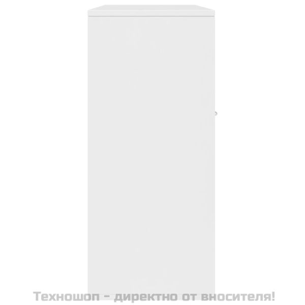 Бюфет, бял, 88x30x70 см, инженерно дърво