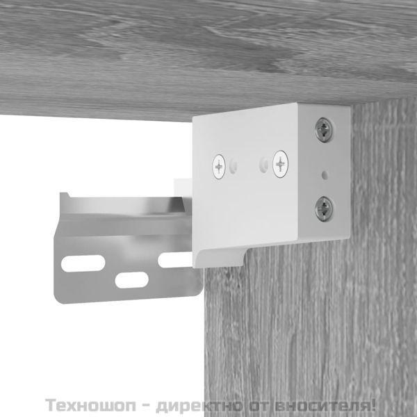 ТВ шкафове със стенен монтаж, 2 бр, сив сонома, 57x34,5x40 см