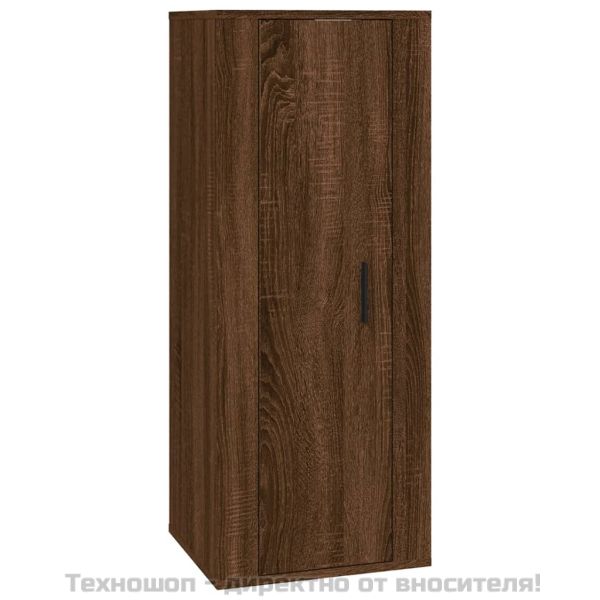 Комплект ТВ шкафове от 2 части, кафяв дъб, инженерно дърво
