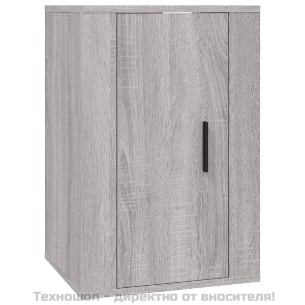 Комплект ТВ шкафове от 3 части, сив сонома, инженерно дърво