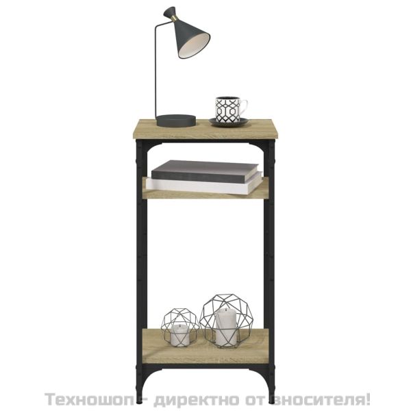 Странична маса, дъб сонома, 40x30x75 см, инженерно дърво