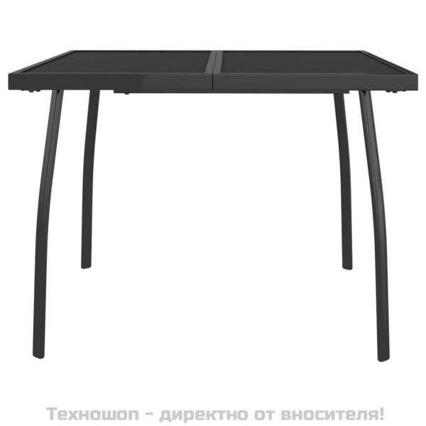 Градинска маса антрацит 100x100x72 cм стомана мрежа