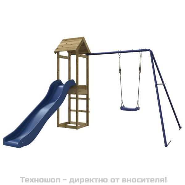 Комбинирано детско съоръжение за игра, импрегниран бор