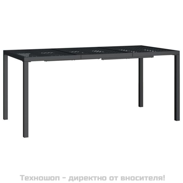 Градинска маса антрацит 165x80x72 cм стомана