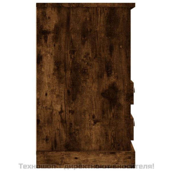 Нощни шкафчета, 2 бр, опушен дъб, 43x36x60 см