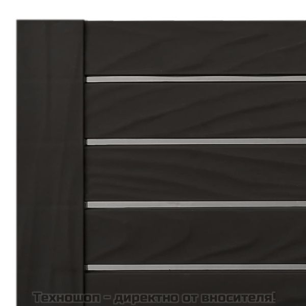 Шезлонг, черен, 155x58x83 см, полипропилен