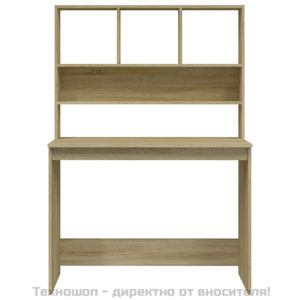 Бюро с рафтове, сонома дъб, 102x45x148 см, инженерно дърво