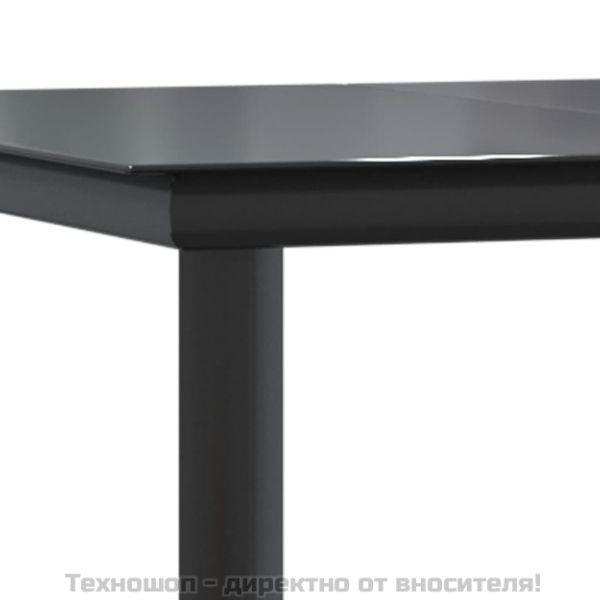 Градински трапезен комплект 3 части с възглавници сив полиратан