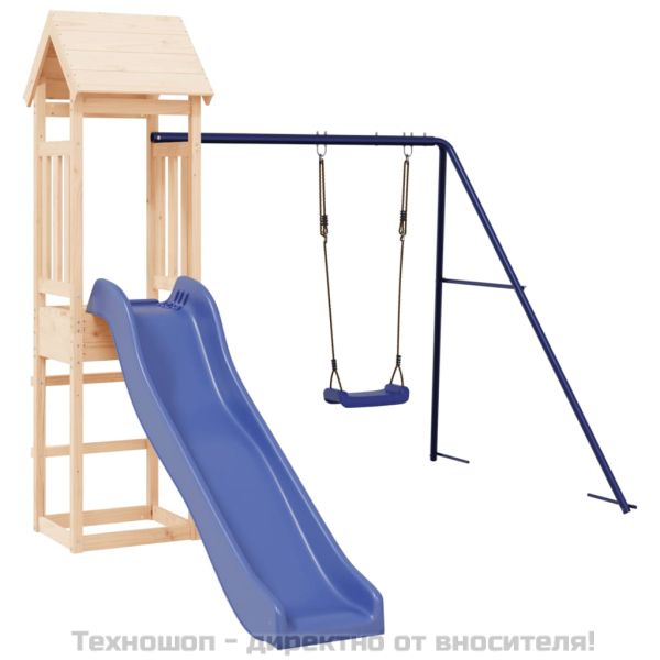 Комбинирано детско съоръжение за игра на открито, бор масив
