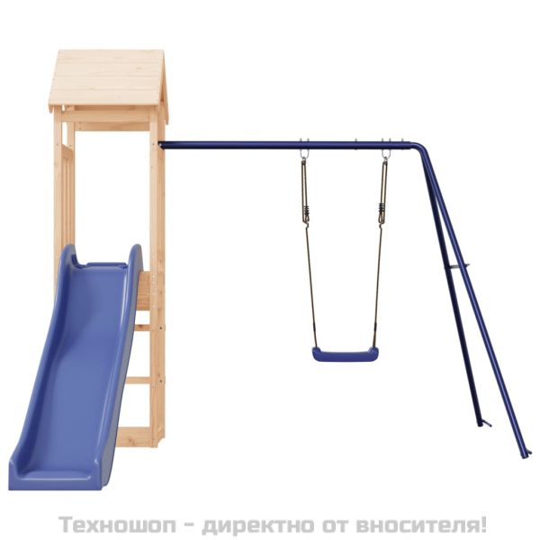 Комбинирано детско съоръжение за игра на открито, бор масив