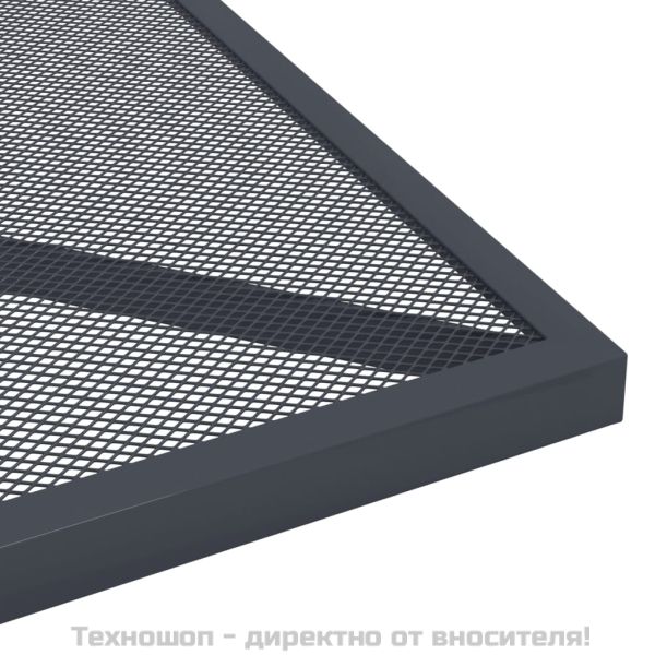 Градинска маса, антрацит, 50x50x72 cм, стомана, мрежа