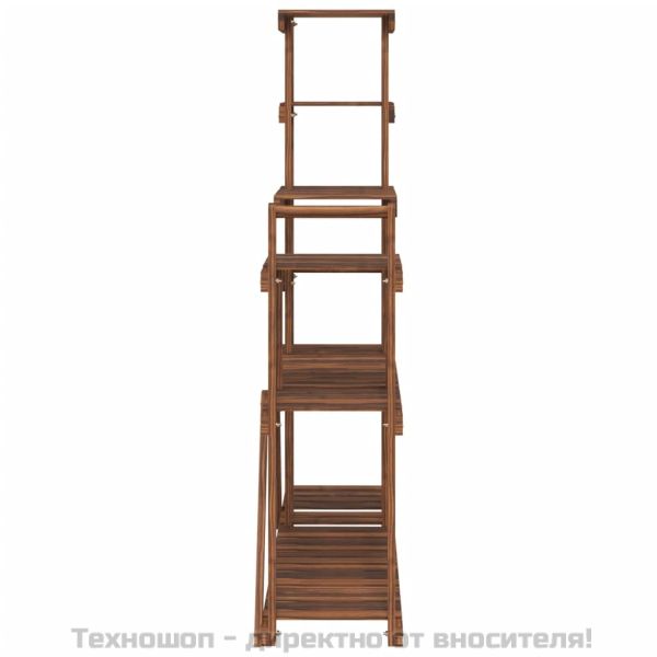 Поставка за цветя, 110x25x111 см, масивна ела