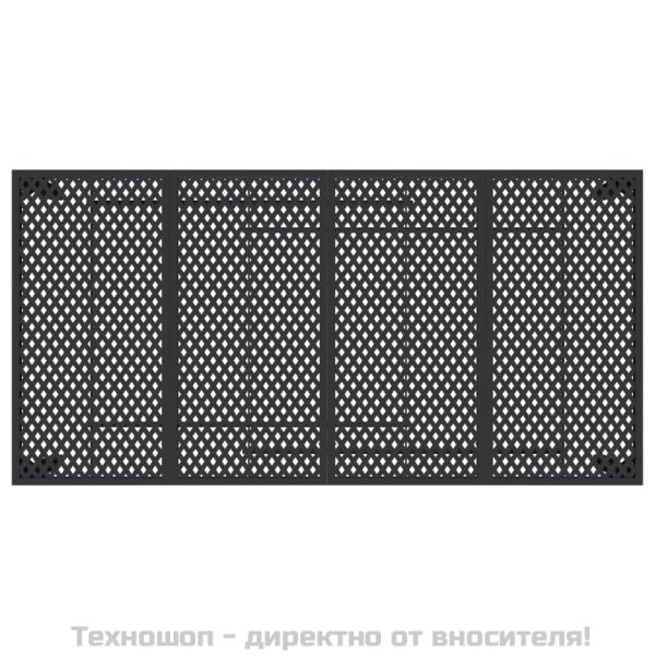 Градинска маса антрацит 200x100x72 cм стомана