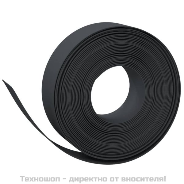 Градински кантове, 4 бр, черни, 10 м, 15 см, полиетилен