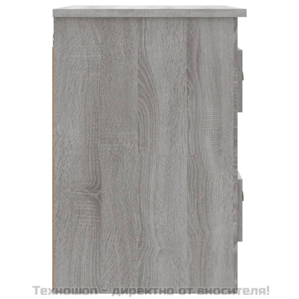 Нощни шкафчета за стенен монтаж, 2 бр, сив сонома, 41,5x36x53см