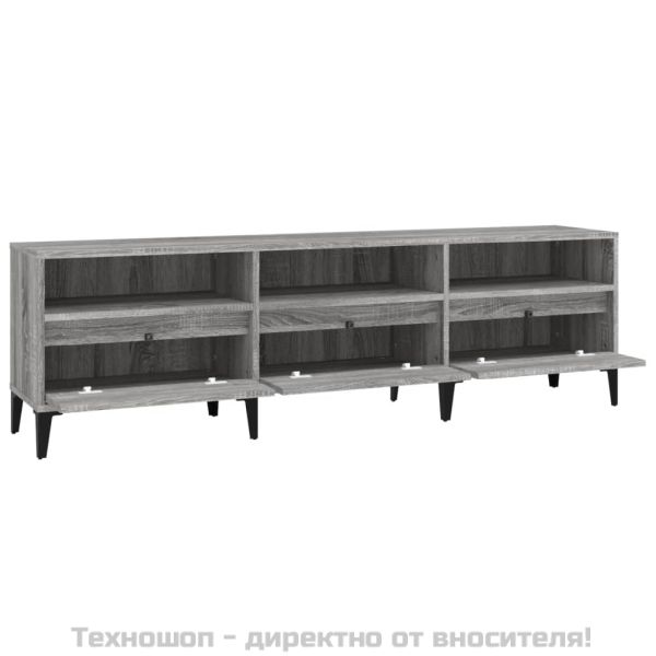 ТB шкаф, сив сонома, 150x30x44,5 см, инженерно дърво