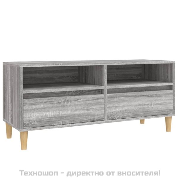 ТB шкаф, сив сонома, 100x34,5x44,5 см, инженерно дърво