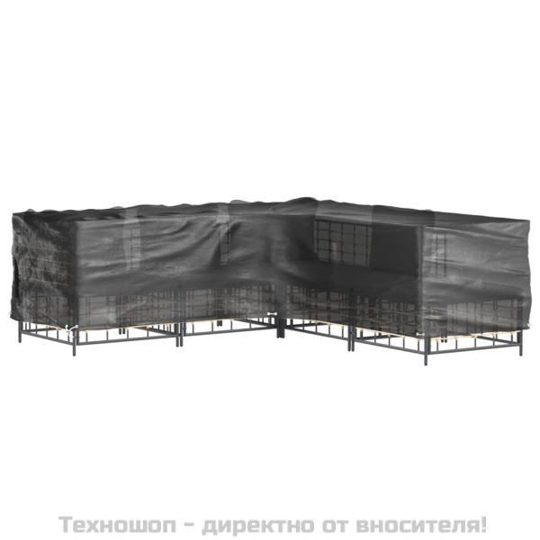 Покривала за ъглови градински мебели 2 бр 16 капси 285x285x70см