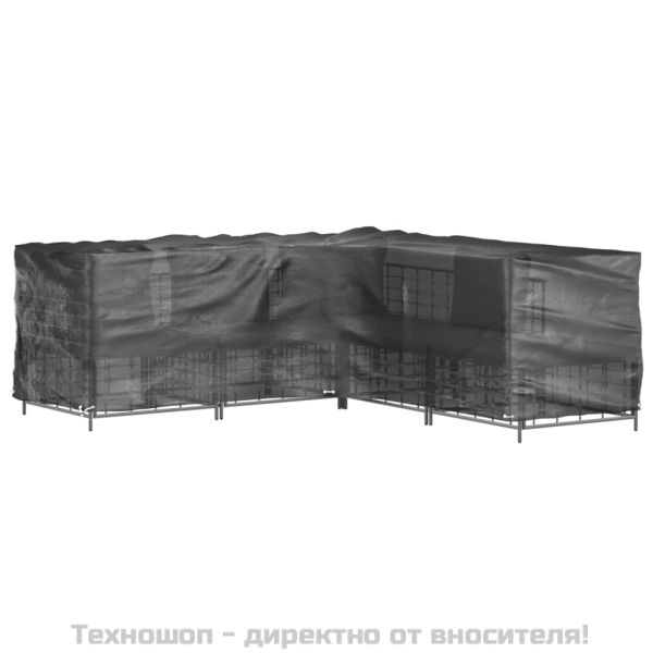 Покривала за ъглови градински мебели 2 бр 16 капси 285x285x90см