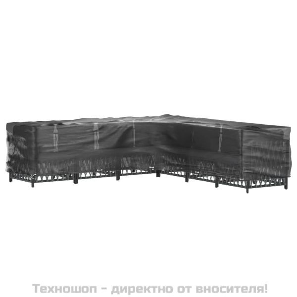 Покривала за ъглови градински мебели 2 бр 20 капси 300x300x70см