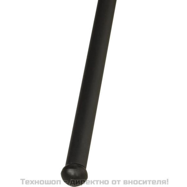 Градински стол-люлка с възглавница черен плат Оксфорд и стомана