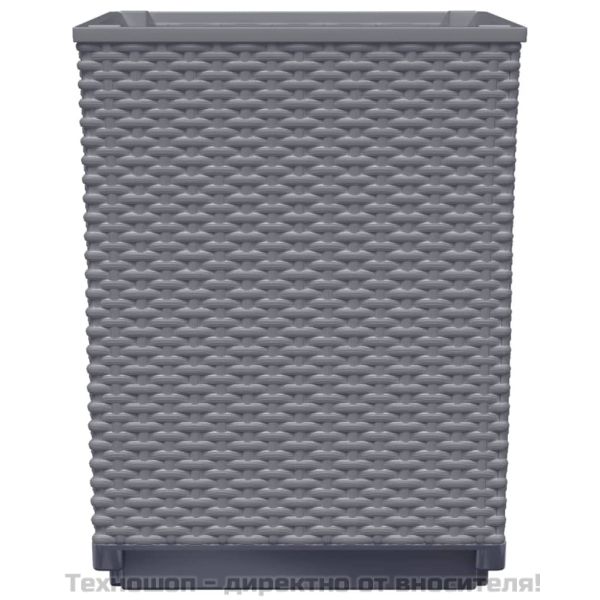 Кашпи, 2 бр, синьо сив, 30x30x37 см, полипропилен